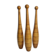 Set of three vintage juggling clubs in turned wood