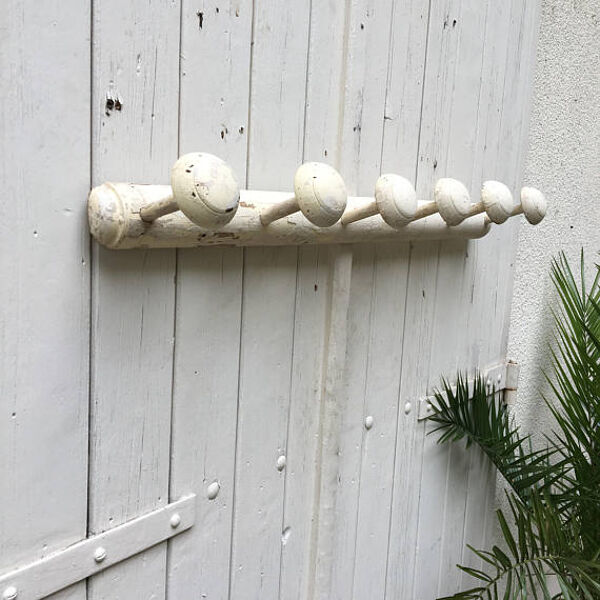 Patère vintage jaune paille