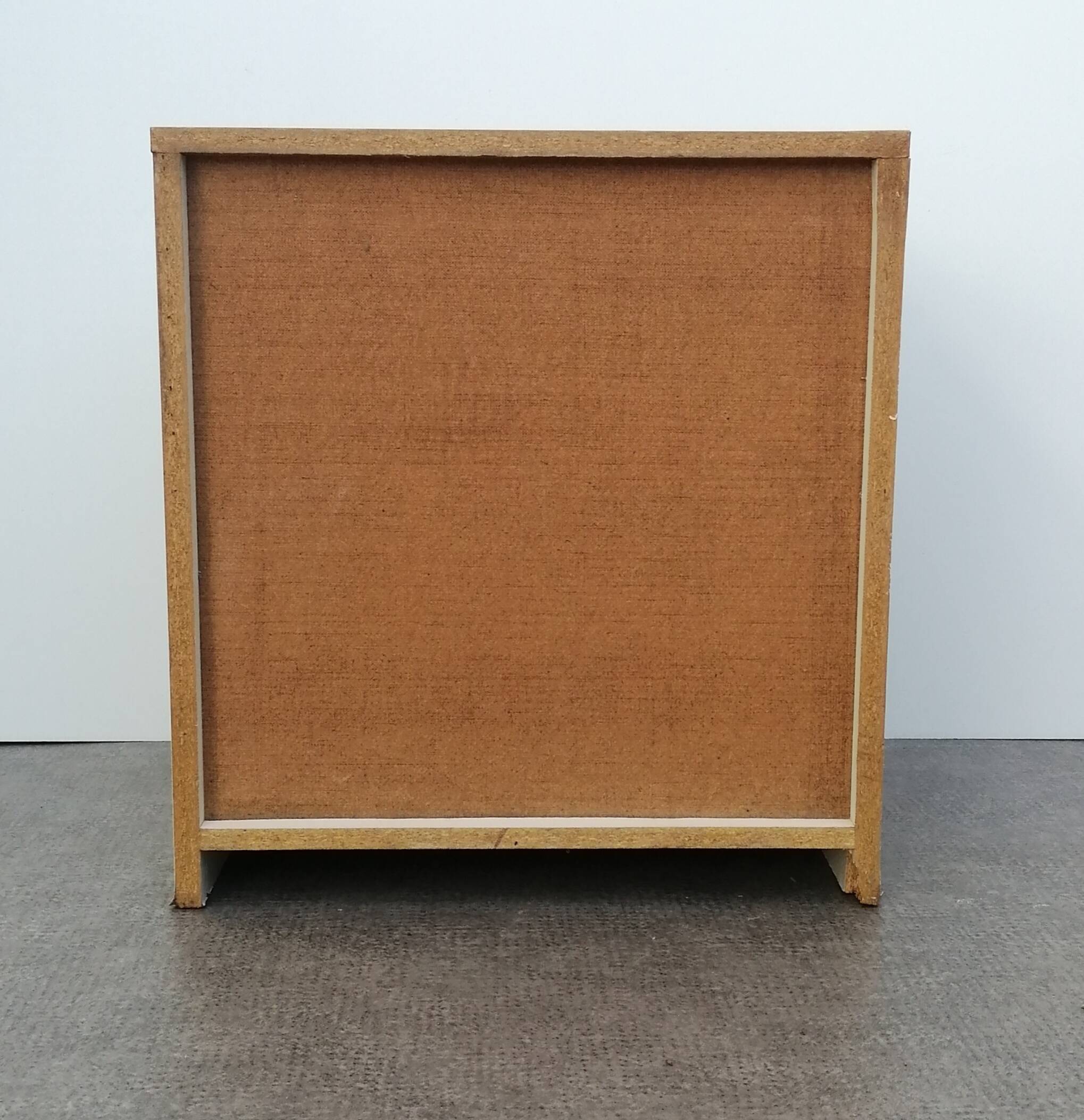 Vintage 3-drawer bedside table in wood and vintage veneer 1970