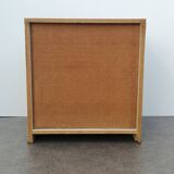 Vintage 3-drawer bedside table in wood and vintage veneer 1970