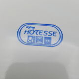 Plates saucers cups vintage white blue line hotesse ceramic