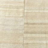 5x8 Beige & Cream Striped Kilim Rug, 160x234Cm