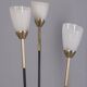 VINTAGE 1960S THREE-LIGHT GLASS FLOOR LAMP, ITALIAN DESIGN