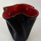Grand vase bicolore rouge et noir par Elchinger, France, 1950s