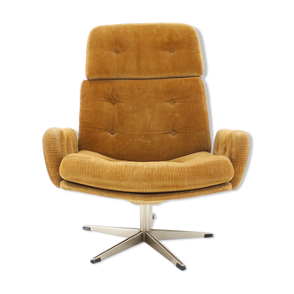 Chaise pivotante Corduroy des années 1970, Danemark