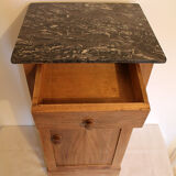 Natural wooden bedside table