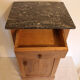 Natural wooden bedside table