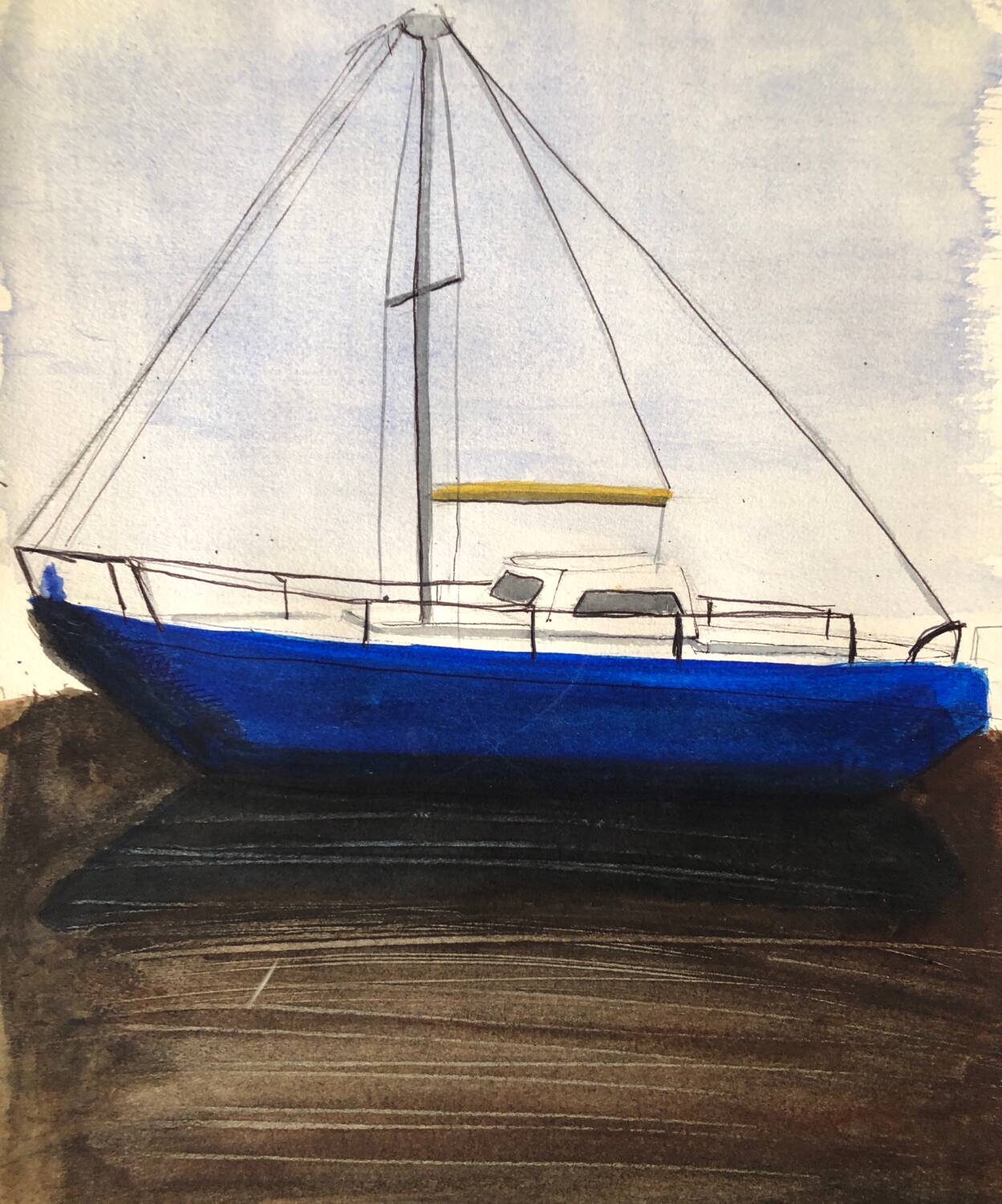 Illustration Blue Boat
