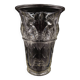French Art Deco glass vase with cockatoo motif by Verlux