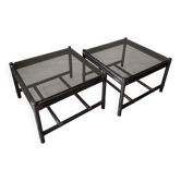 Table d’appoint / bout de canapé en bambou, 70s