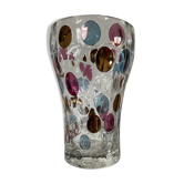 Vase verre de Bohème par Max Kannegiesser pour Borske Sklo années 60