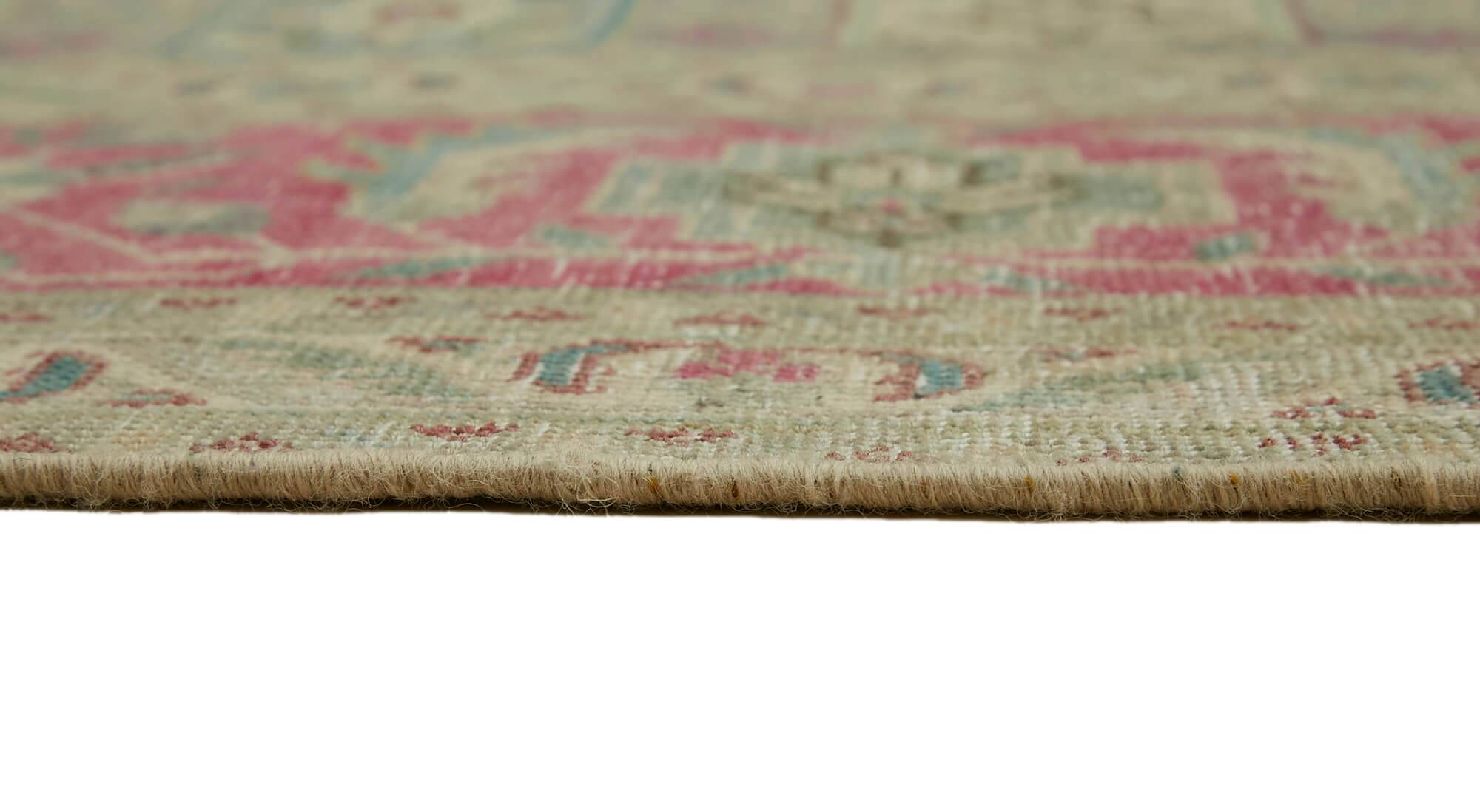 Hand-Knotted Persian Antique 1970s 241 cm x 340 cm Beige Wool Carpet