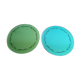 2 miroirs gravés et festonnés verts et bleus