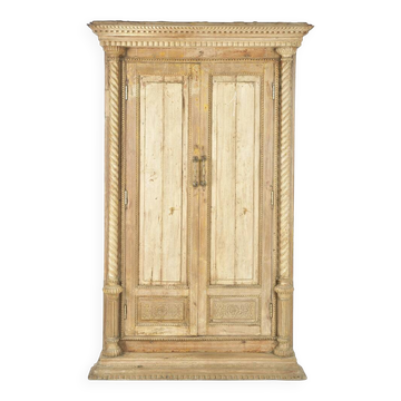 Ancienne porte indienne à deux battants en bois massif