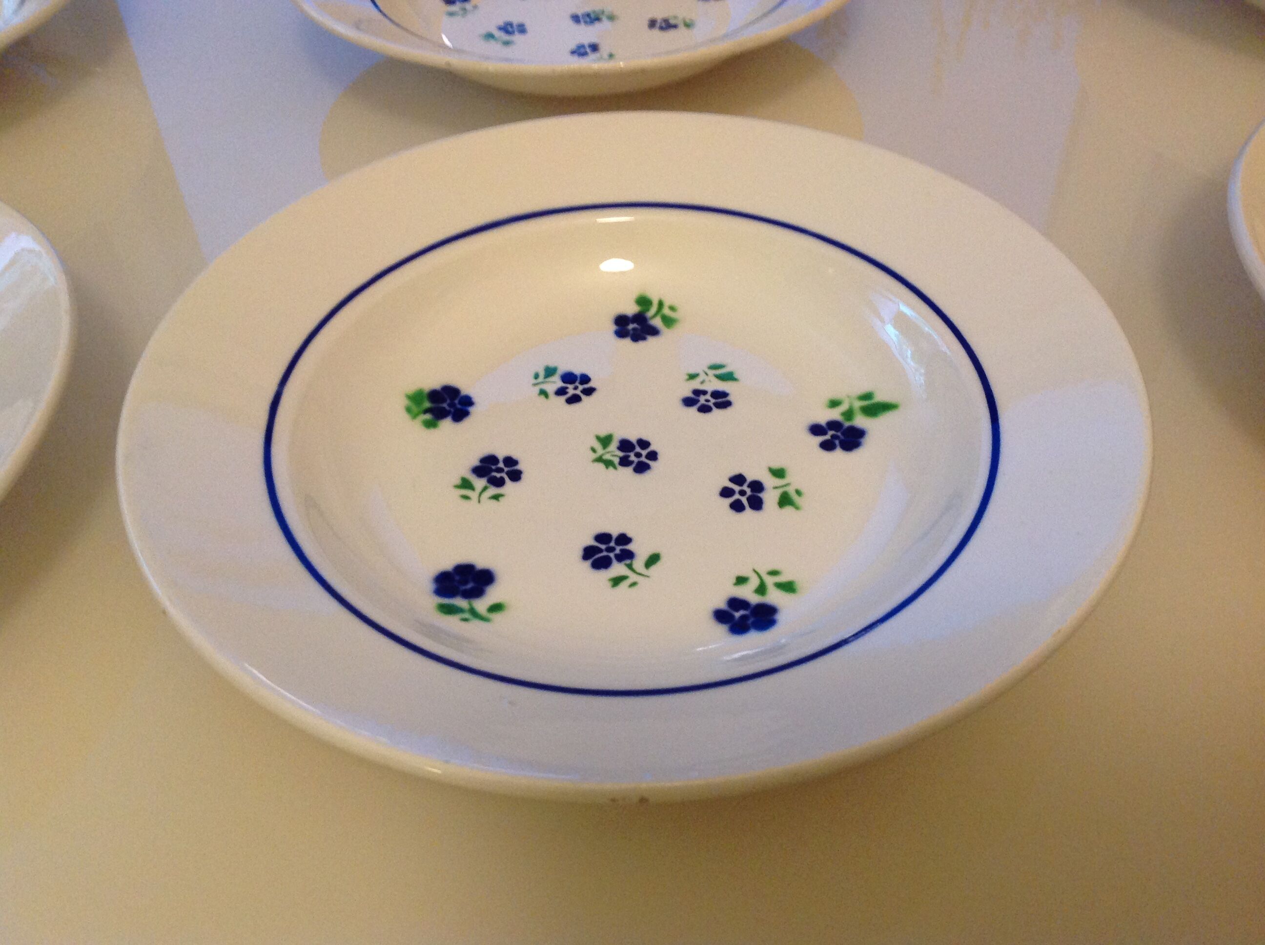 Six hollow plates decor Claudius from Badonviller faienceries, 50/60s