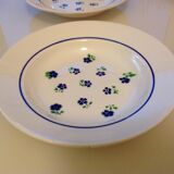 Six assiettes creuses decor Claudius des faienceries de Badonviller, années 50/60