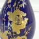Blue porcelain oven vase of limoges