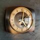 Vintage formica clock silent wall pendulum 60s "Black red"