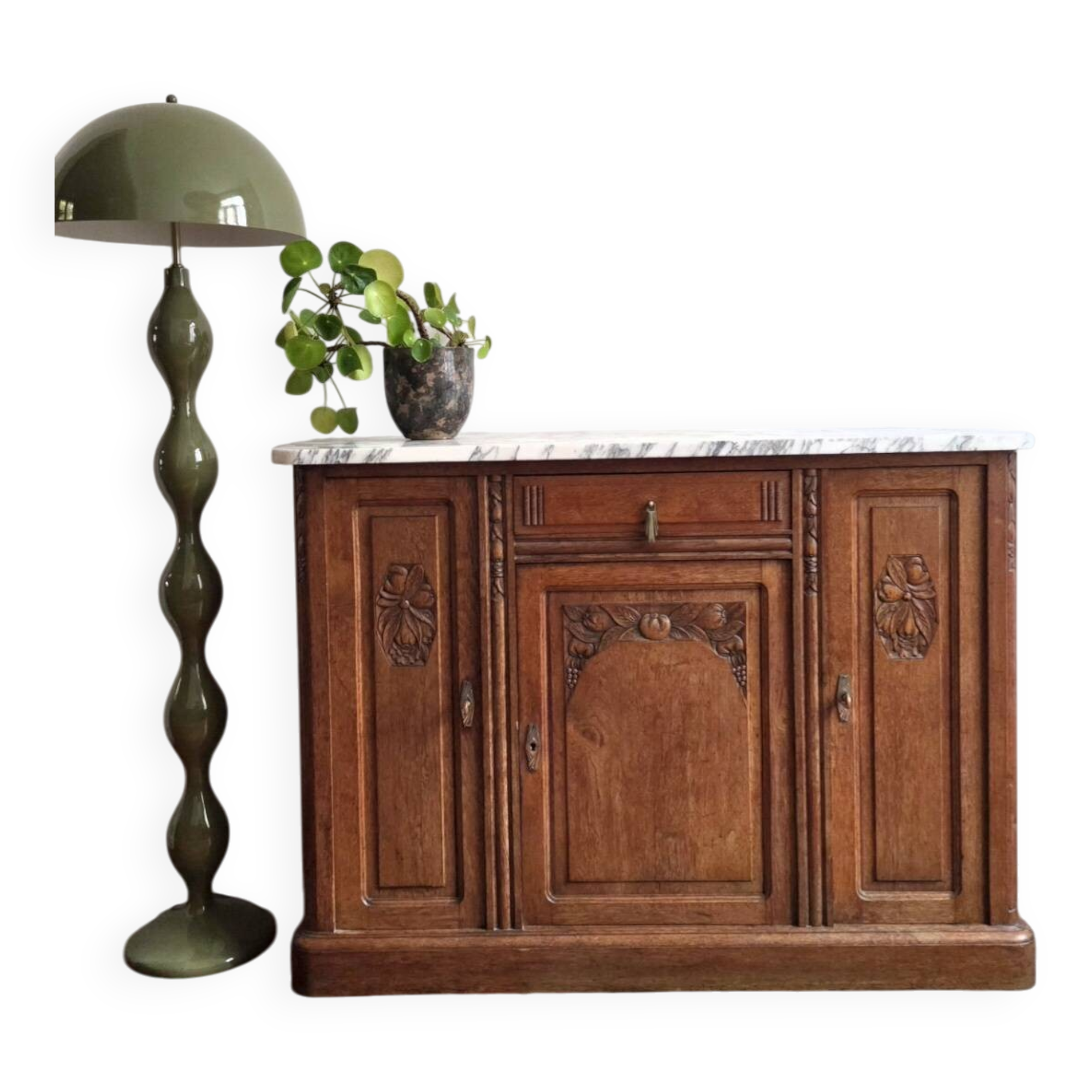 Art Deco marble buffet table