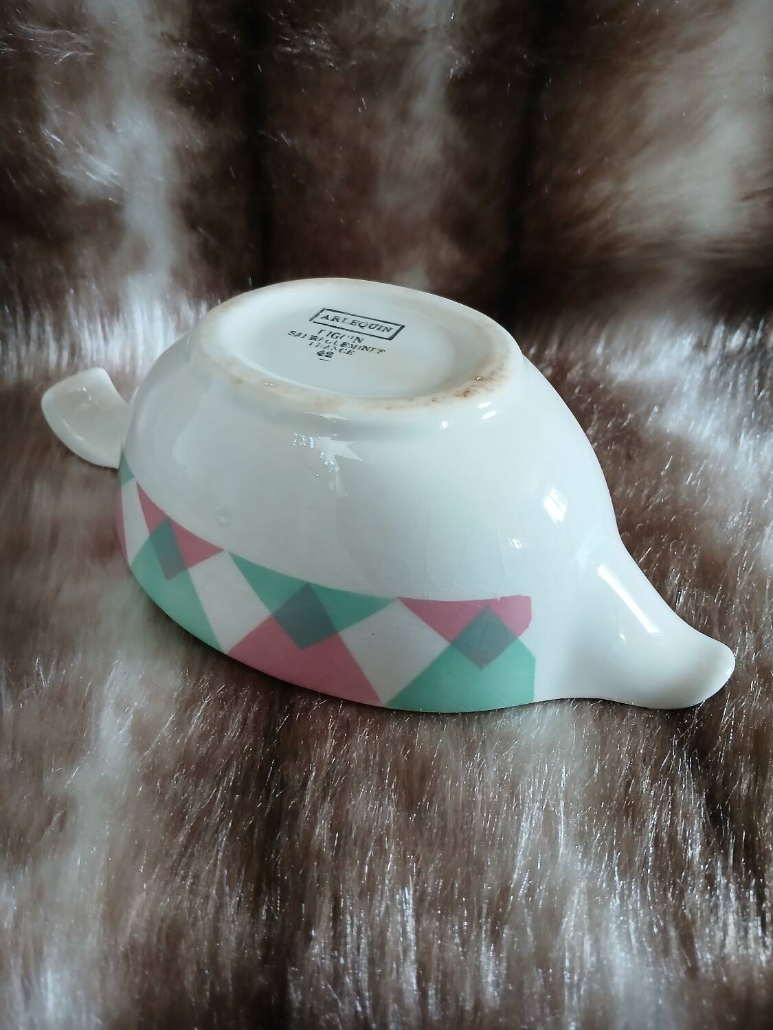 Antique sauce boat from Digoin and Sarreguemines