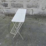 Vintage magazine holder in perforated metal