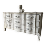 Louis XV style double crossbow chest of drawers
