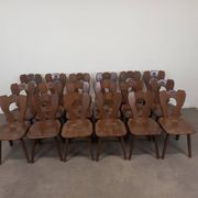 Set of 6 brutalist bistro chairs