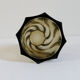 Small geometric vintage Luminarc vase in smoked glass from the 1970s