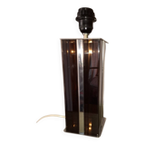 70s lamp base in plexiglass and chrome