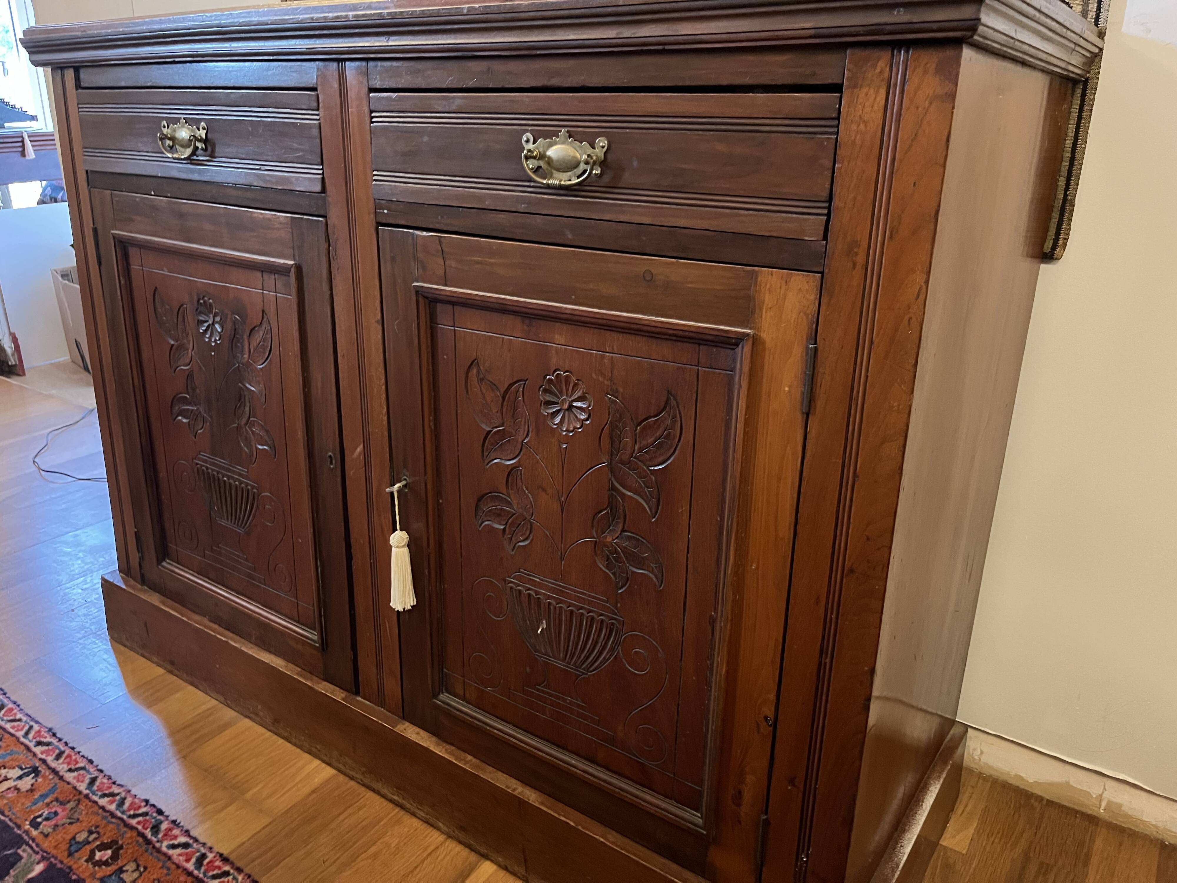 Vintage solid wood sideboard