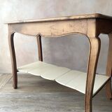 Old console in solid cherry wood - rustic Louis XV style