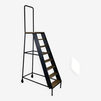 Large industrial library stepladder