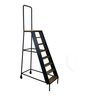 Large industrial library stepladder