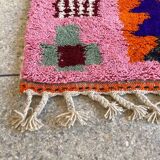 Moroccan handmade rug, beni ourain pink shag 150/250cm