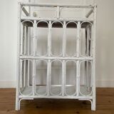 Bookcase vintage rattan standing shelf