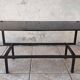 1950s metal and glass coffee table