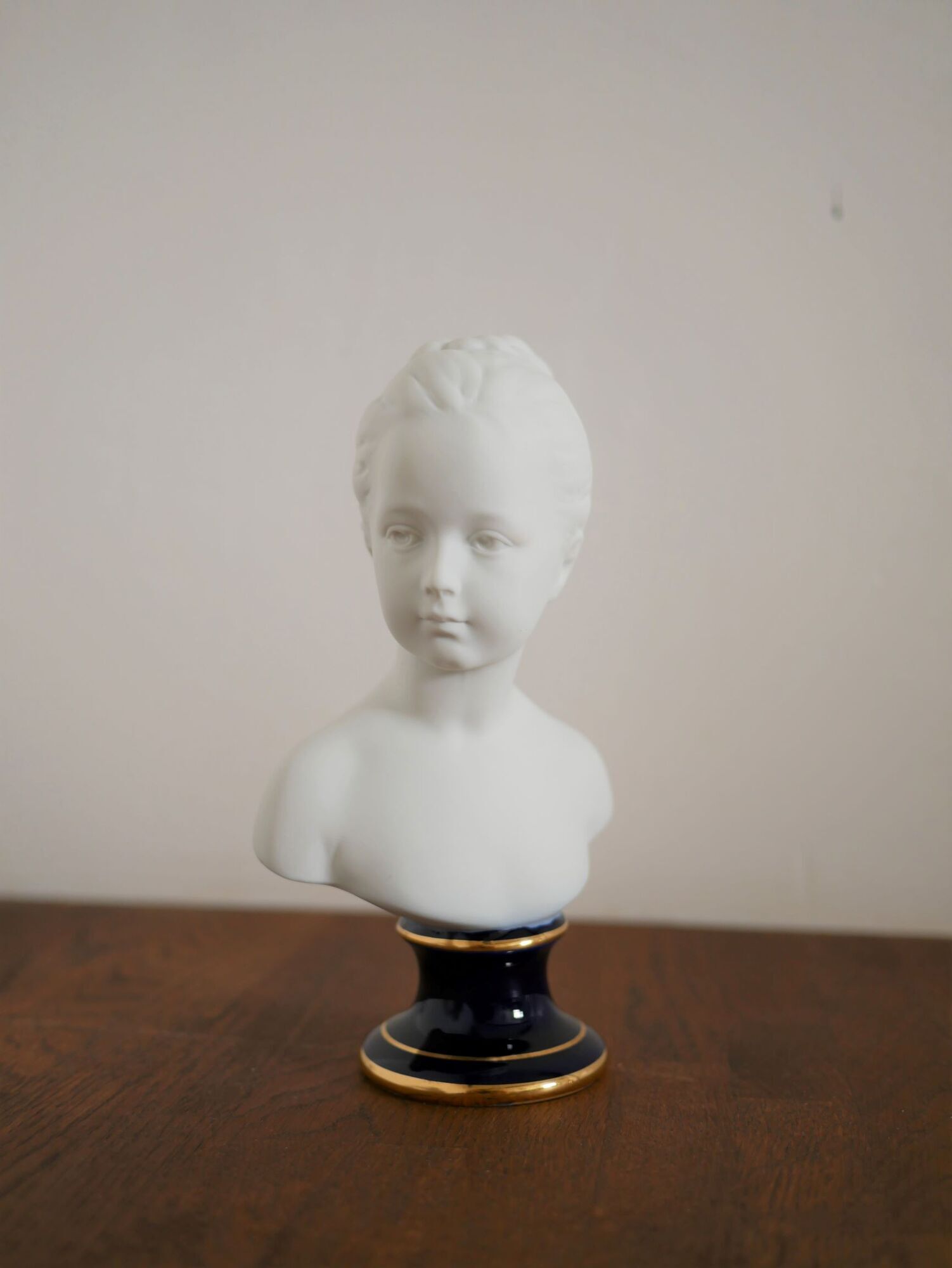 Limoges porcelain girl bust by C.Tharaud