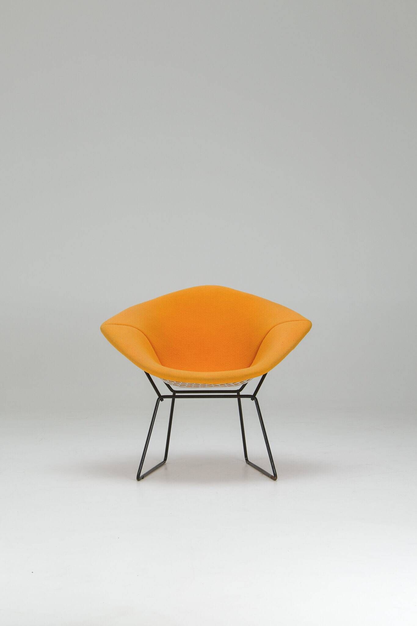 Diamond Chair – Yellow Upholstery - Harry Bertoia