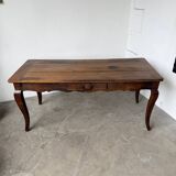 Table de ferme bureau noyer XIXème