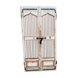 Art Deco patio door in Burmese teak with original patina.