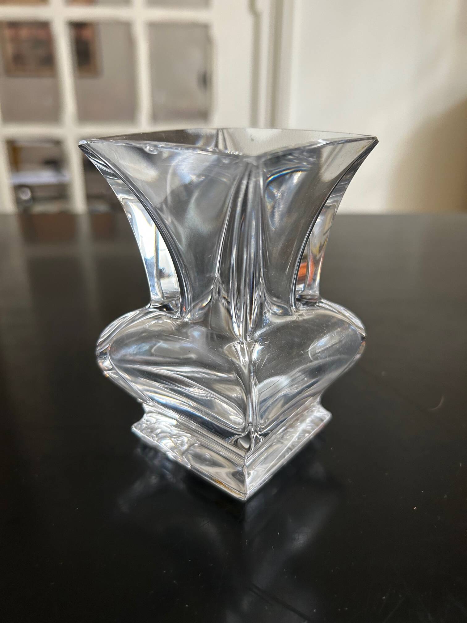 small crystal vase