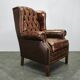 Contemporary Handmade Chesterfield Leather Wingback Armchair 2010s