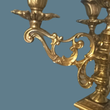 Chandelier five lights quadripod in golden regulator ~ late nineteenth