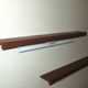 Pair of teak shelves with wall lights, Denmark 1960s