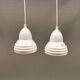 Two small ceramic hanging lights from Danish Søholm, estimated 1980s.