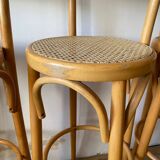 Canework and bentwood bar stools