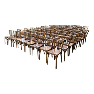 Set of 85 Baumann chairs model n°12 50-60s
