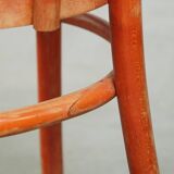 Super charming set of 2 red vintage Thonet design bistro chairs