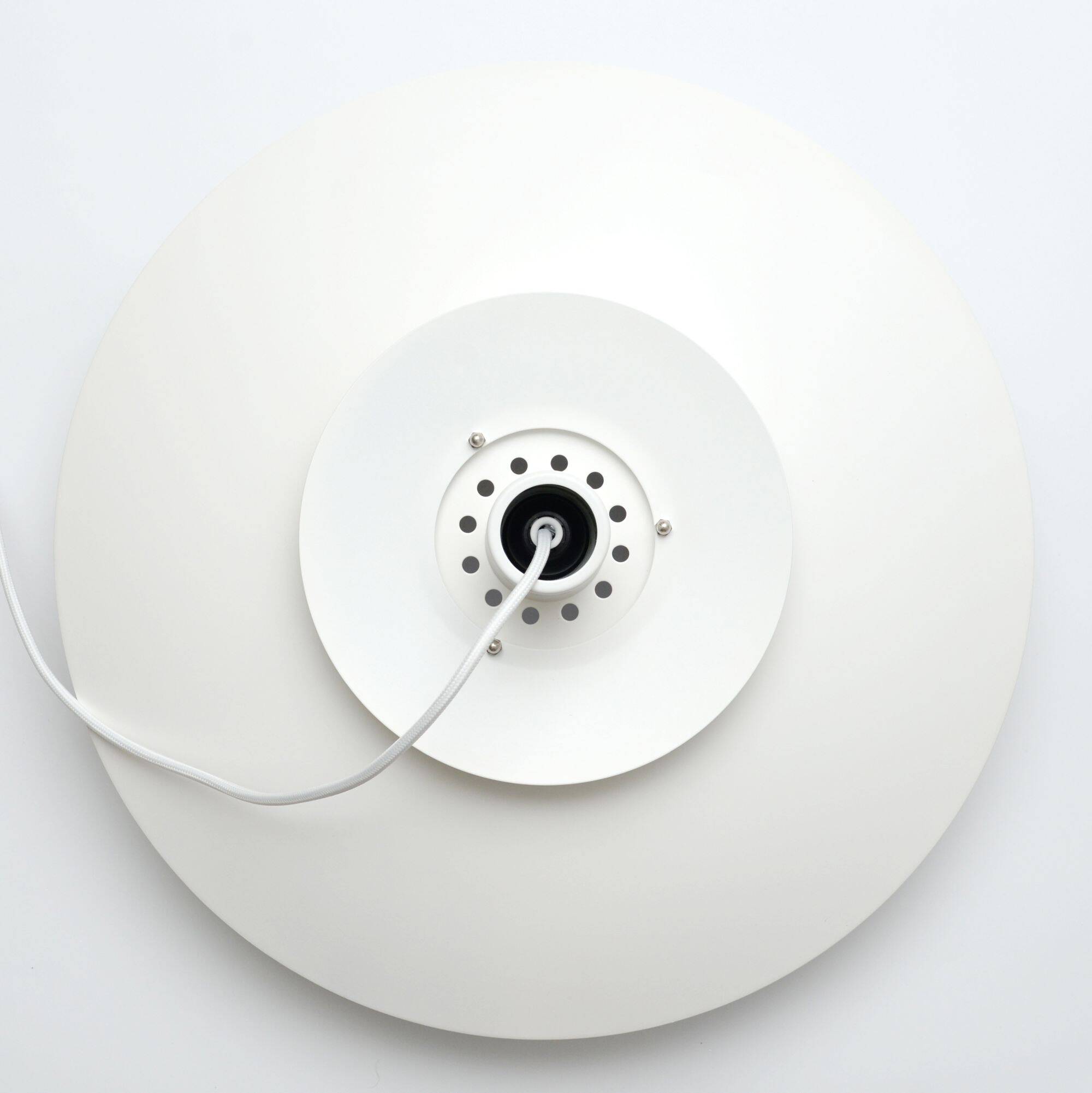 White Scandinavian Form Light lamp, Denmark 1970s