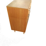 Commode furniture sideboard light wood 4 drawers Scandinavian vintage